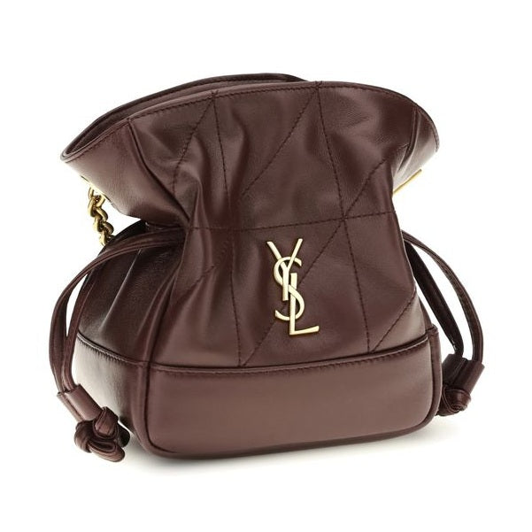 Saint Laurent Bordeaux Lamb Ovis Aries Aries Clutch Bag