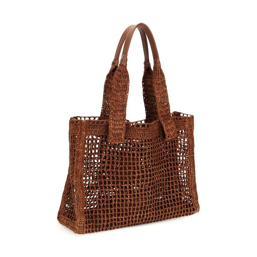 Chloé Brown Raffia Shoulder Bag