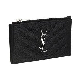 Saint Laurent Black Calf Leather Bos Taurus Wallet