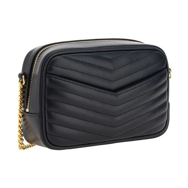 Saint Laurent Black Calf Leather Bos Taurus Shoulder Bag