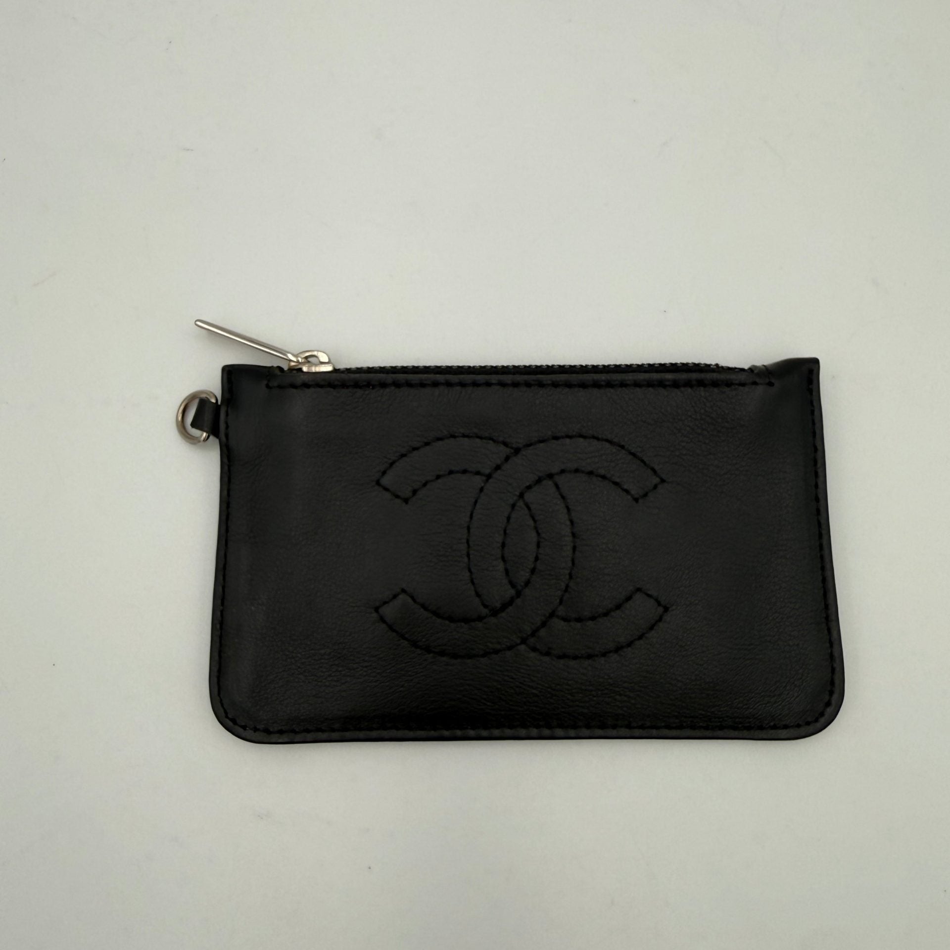 Chanel CHANEL Lamb Leather Coin Purse/Card Holder