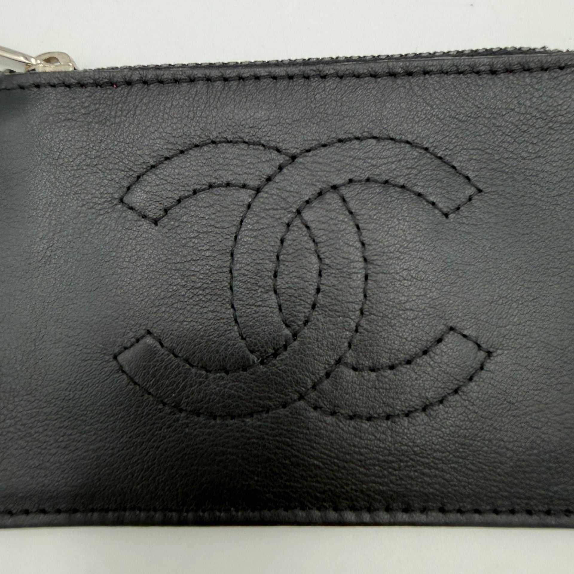 Chanel CHANEL Lamb Leather Coin Purse/Card Holder