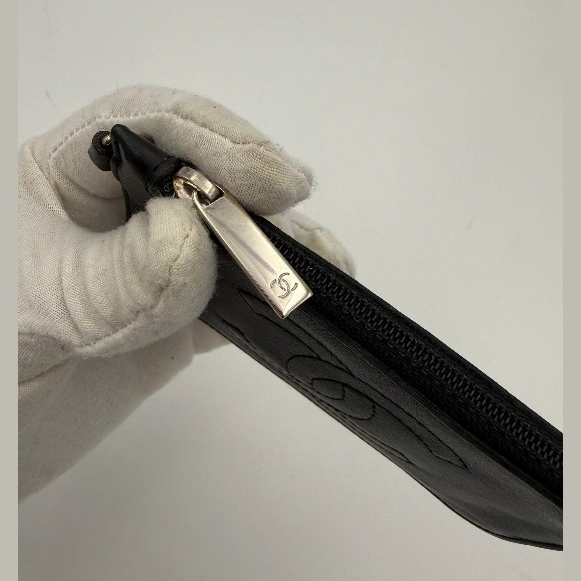 Chanel CHANEL Lamb Leather Coin Purse/Card Holder