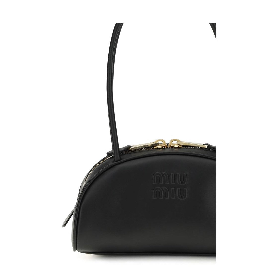 Miu Miu Black Calf Leather Bos Taurus Shoulder Bag