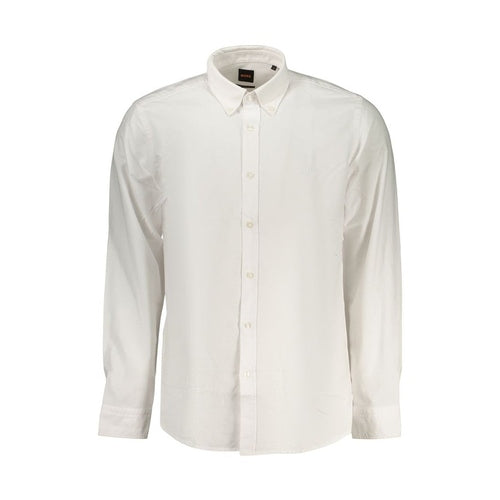 Hugo Boss White Cotton Men's Shirt