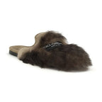 Dolce & Gabbana Gray Lamb Ovis Aries Aries Mules