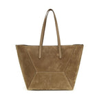 Brunello Cucinelli Beige Calf Leather Bos Taurus Shoulder Bag