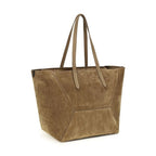 Brunello Cucinelli Beige Calf Leather Bos Taurus Shoulder Bag