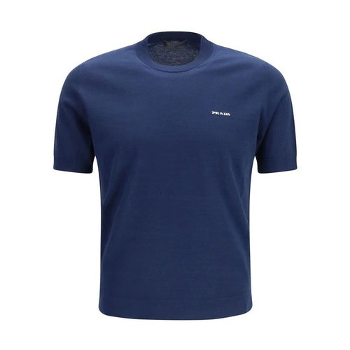 Prada Blue Cotton T-Shirt
