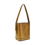 Versace Brown Calf Leather Bos Taurus Backet Bag