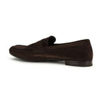 Prada Brown Calf Leather Bos Taurus Slip-On Loafers