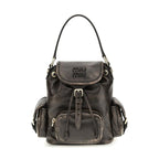 Miu Miu Brown Calf Leather Bos Taurus Backpack