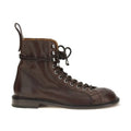 Versace Brown Calf Leather Bos Taurus Lace-Up Boots