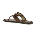 Prada Brown Calf Leather Bos Taurus Flat Sandals