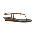 Giuseppe Zanotti Brown Calf Leather Bos Taurus Wedge Sandals