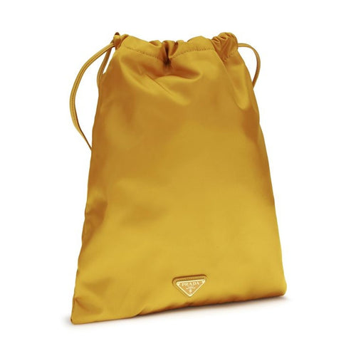 Prada Orange Recycled Polyamide Clutch Bag