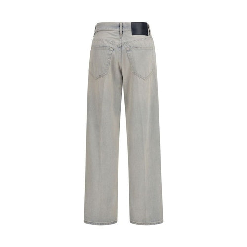 Haikure Blue Cotton Relaxed Fit Jeans