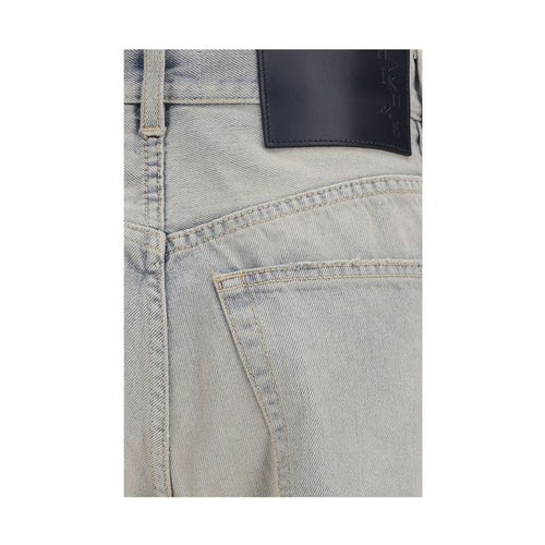 Haikure Blue Cotton Relaxed Fit Jeans