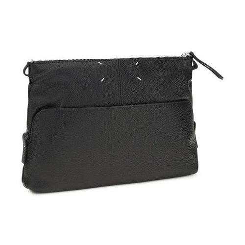 Maison Margiela Black Calf Leather Bos Taurus Clutch Bag