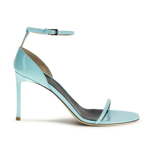Tom Ford Blue Calf Leather Bos Taurus Stiletto Heel Sandals