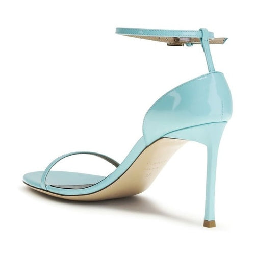 Tom Ford Blue Calf Leather Bos Taurus Stiletto Heel Sandals