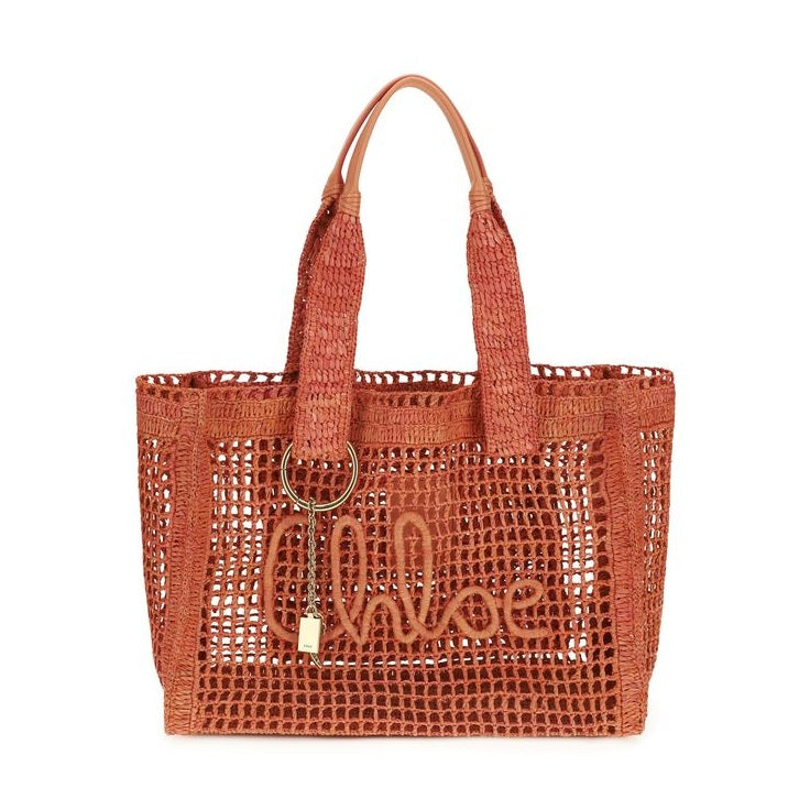 Chloé Multicolor Raffia Shoulder Bag