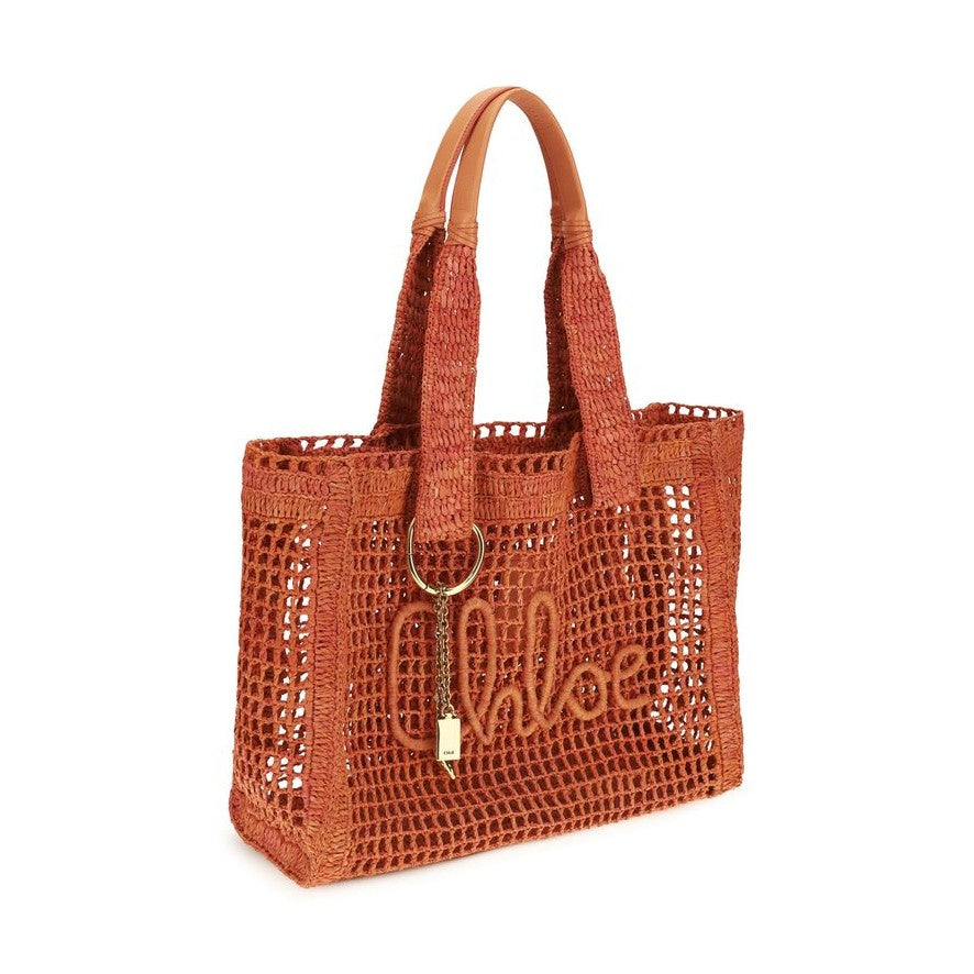 Chloé Multicolor Raffia Shoulder Bag