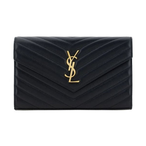 Saint Laurent Black Calf Leather Bos Taurus Shoulder Bag