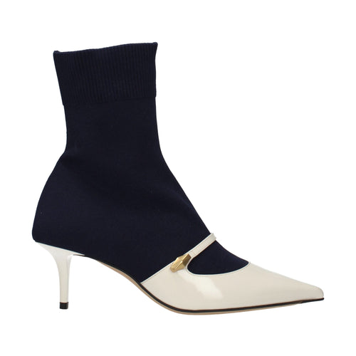 Jimmy Choo Blue Fabric Ankle Boots