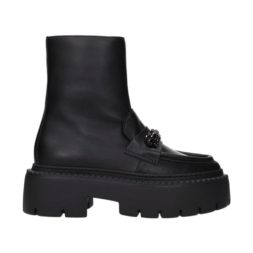 Jimmy Choo Black Leather Ankle Boots