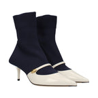 Jimmy Choo Blue Fabric Ankle Boots