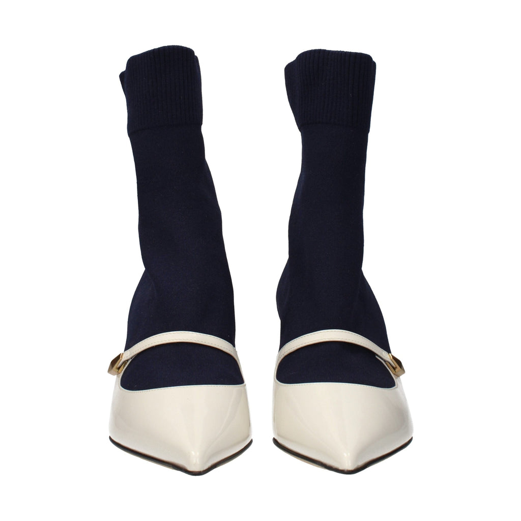 Jimmy Choo Blue Fabric Ankle Boots
