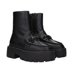 Jimmy Choo Black Leather Ankle Boots