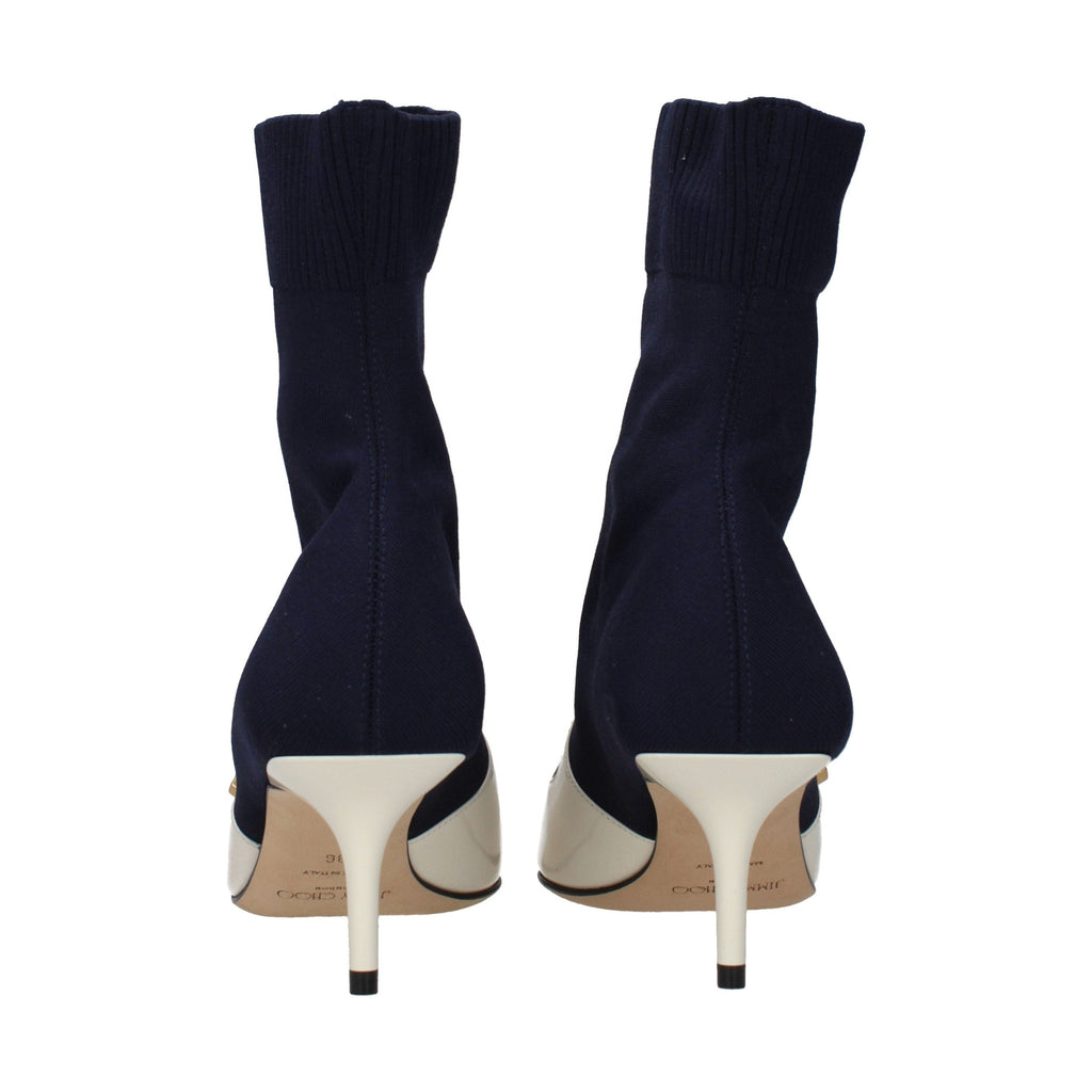 Jimmy Choo Blue Fabric Ankle Boots