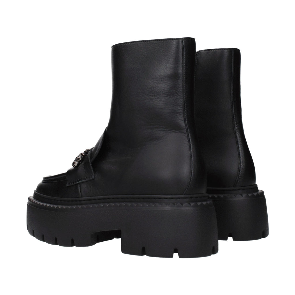Jimmy Choo Black Leather Ankle Boots