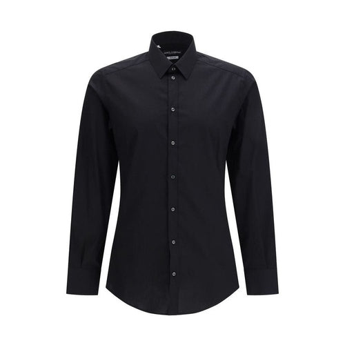 Dolce & Gabbana Black Cotton Dress Shirt