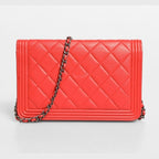 Chanel Boy Wallet on Chain Red Lambskin