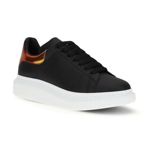 Alexander McQueen Black Calf Leather Bos Taurus Platform Sneakers