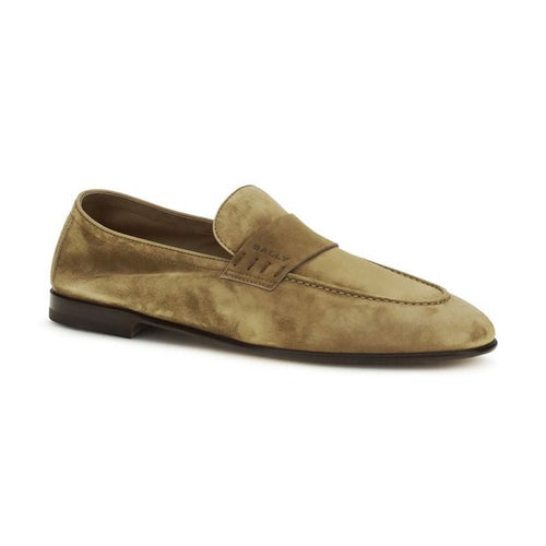 Bally Beige Calf Leather Bos Taurus Slip-On Loafers
