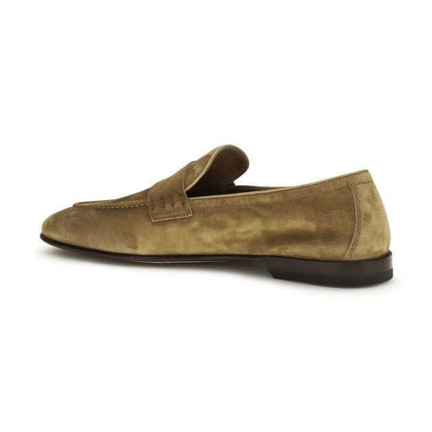 Bally Beige Calf Leather Bos Taurus Slip-On Loafers