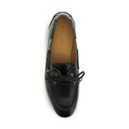 Bally Black Buffalo Leather Slip-On Loafers