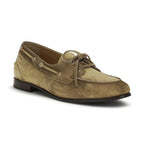Bally Beige Buffalo Leather Slip-On Loafers