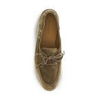 Bally Beige Buffalo Leather Slip-On Loafers