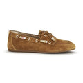 Stuart Weitzman Brown Calf Leather Bos Taurus Slip-On Loafers