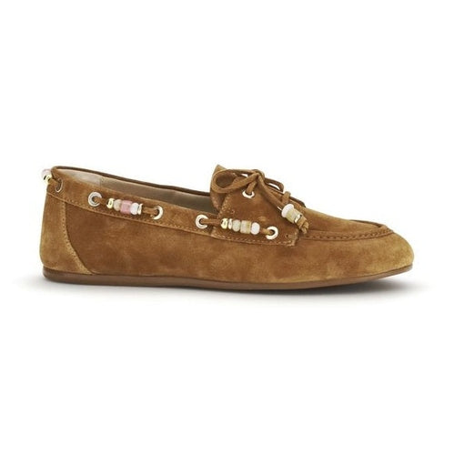 Stuart Weitzman Brown Calf Leather Bos Taurus Slip-On Loafers