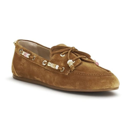 Stuart Weitzman Brown Calf Leather Bos Taurus Slip-On Loafers