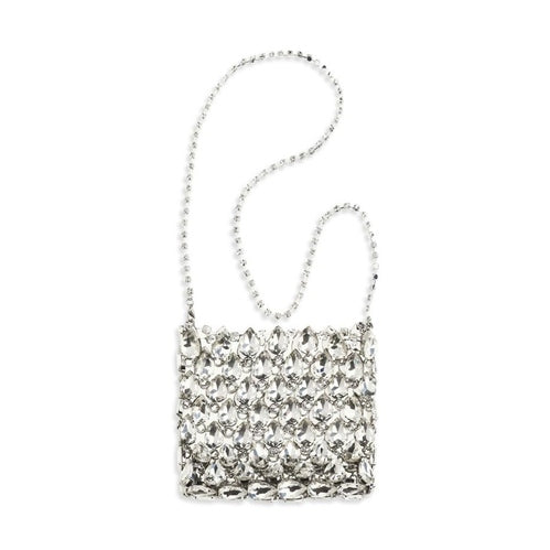 Self-Portrait Silver Polyester Shoulder Bag