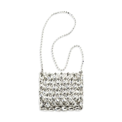 Self-Portrait Silver Polyester Shoulder Bag
