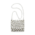 Self-Portrait Silver Polyester Shoulder Bag