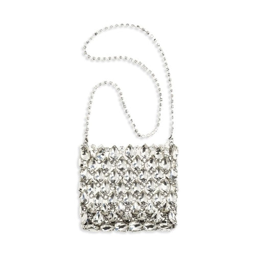 Self-Portrait Silver Polyester Shoulder Bag